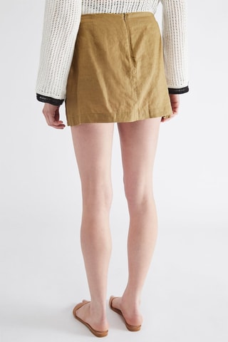 Linnen Minirok -  Kaki