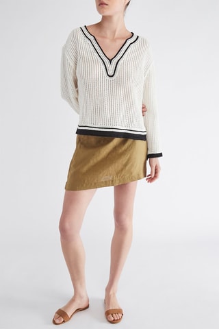 Linnen Minirok -  Kaki