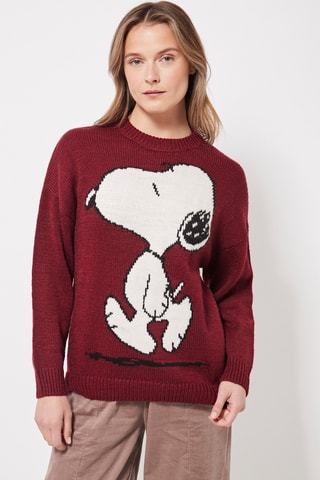 Trui Snoopy Snoopy en The Peanuts - Bordeauxrood