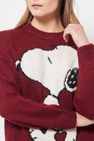 Trui Snoopy Snoopy en The Peanuts - Bordeauxrood
