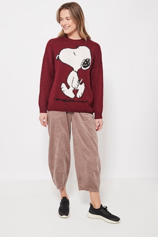 Trui Snoopy Snoopy en The Peanuts - Bordeauxrood