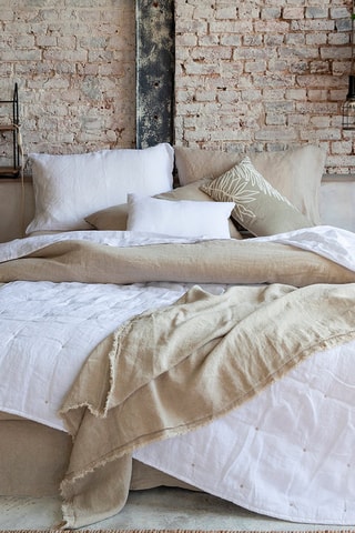 Housse de couette en lin Zeff Jaune