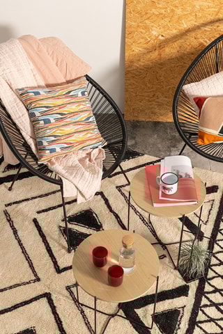 Tapis Sami - Noir et beige