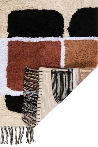 Tapis Ella - Beige et rouge