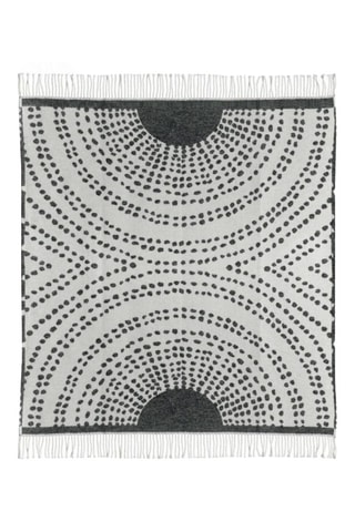 Plaid Taina - Anthracite et gris - 140 x 160 cm