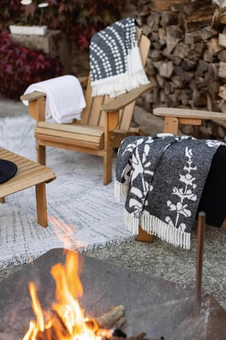 Plaid Gini - Anthracite et gris - 140 x 160 cm