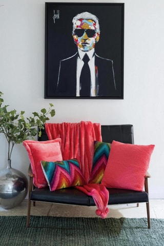 Plaid Tender Pompons - Rose - 130 x 170 cm