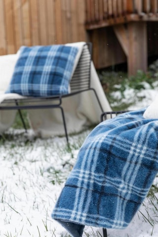 Plaid Luba - Bleu - 140 x 180 cm