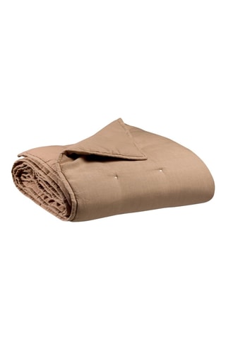 Jeté de lit en lin Zeff - Sable - 180 x 260 cm