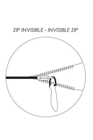 Coussin en lin Zeff Eden - Orange et gris - 45 x 45 cm