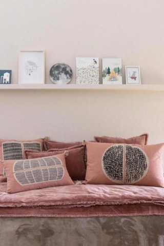 Coussin Yael - Vieux rose - 45 x 45 cm