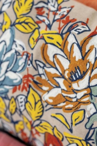 Coussin Alba - Beige et bleu - 40 x 65 cm