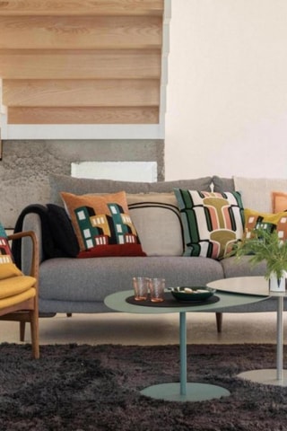 Coussin Suri - Bleu et rouge - 40 x 65 cm