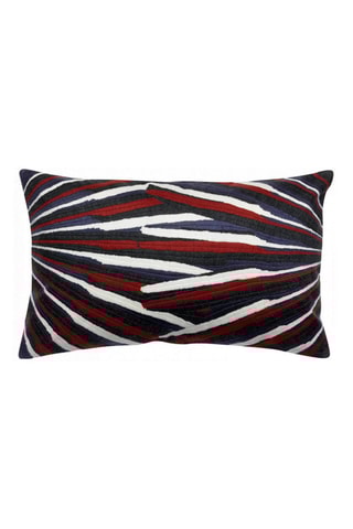 Coussin Sasha - Bleu et noir - 40 x 65 cm