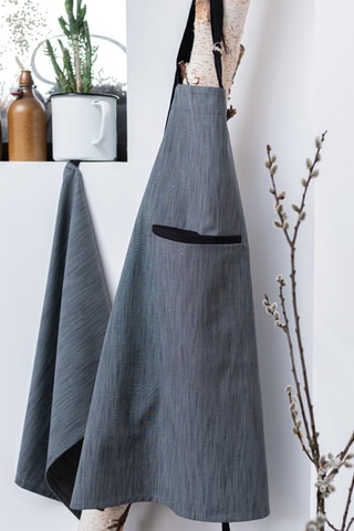 Tablier en coton biologique Moana - Anthracite