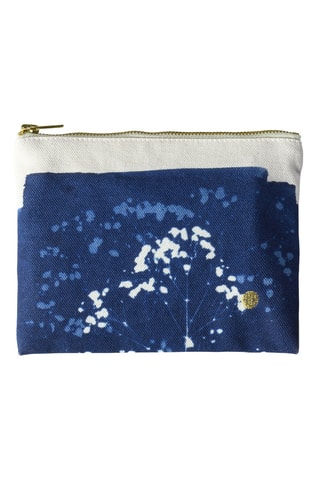 Pochette en coton biologique Cyanotype - Bleu