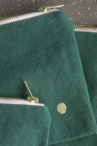 Pochette en coton biologique Iona - Vert foncé