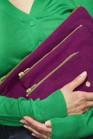 Pochette en coton biologique Iona - Violet