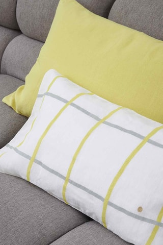 Housse de coussin en lin Carl - Jaune - 50 x 30 cm
