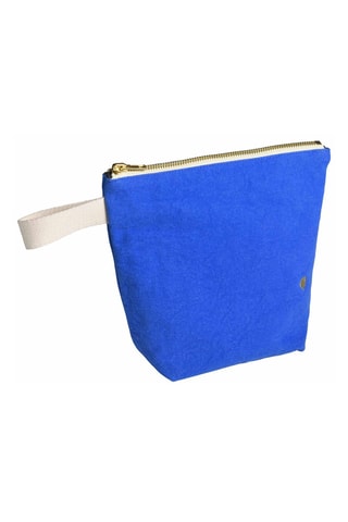 Trousse de toilette en coton biologique Iona - Bleu
