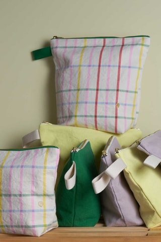 Trousse de toilette en coton biologique Iona - Lilas