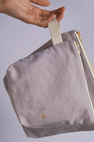 Trousse de toilette en coton biologique Iona - Lilas