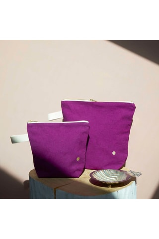 Trousse de toilette en coton biologique Iona - Violet