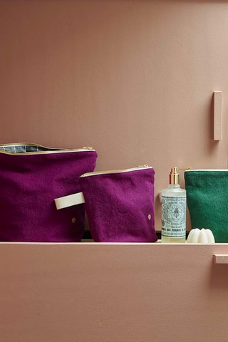 Trousse de toilette en coton biologique Iona - Violet
