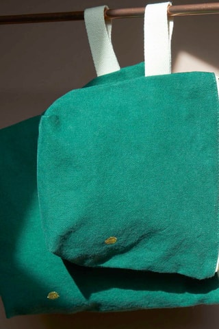 Trousse de toilette en coton biologique Iona - Vert