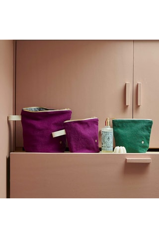 Trousse de toilette en coton biologique Iona - Vert