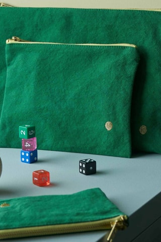 Pochette en coton biologique Iona - Vert