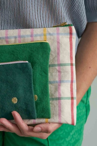 Pochette en coton biologique Iona - Vert