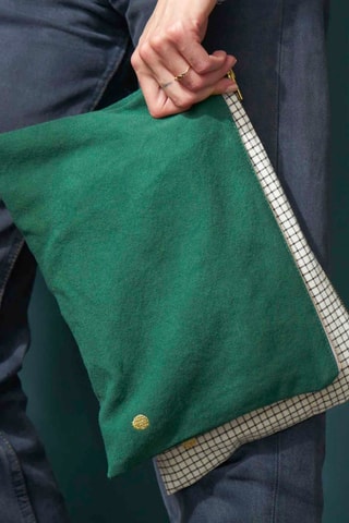 Pochette en coton biologique Iona - Vert foncé