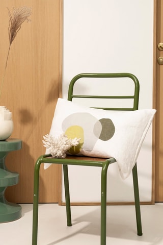 Housse de coussin en lin Pia - Gris - 60 x 40 cm