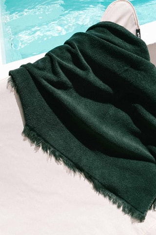 2 serviettes invité en coton biologique Luna - Vert - 50 x 30 cm