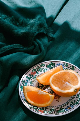 2 serviettes invité en coton biologique Luna - Vert - 50 x 30 cm