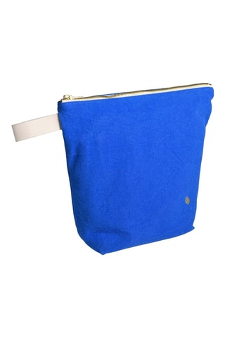 Trousse de toilette en coton biologique Iona - Bleu