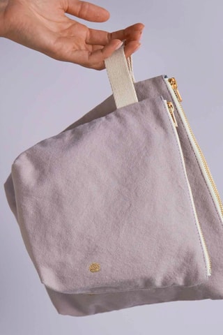 Trousse de toilette en coton biologique Iona - Lilas