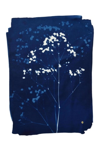 Torchon en coton biologique Cyanotype - Bleu