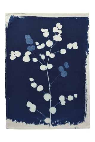 Torchon en coton biologique Cyanotype - Bleu