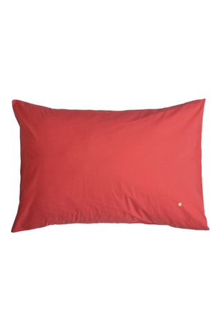 Taie d'oreiller en coton biologique Céleste - Corail