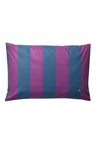 Taie d'oreiller en coton biologique Malo - Violet et bleu