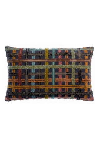 Coussin coton Soline - Bleu - 30 x 50 cm