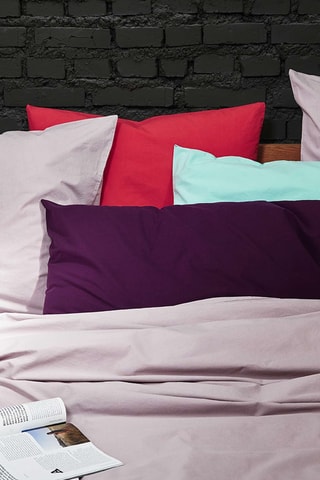 Taie d'oreiller en coton biologique Céleste - Corail