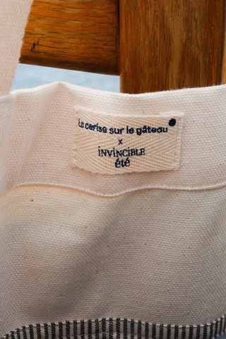 Cabas en coton biologique Cyanotype - Ecru