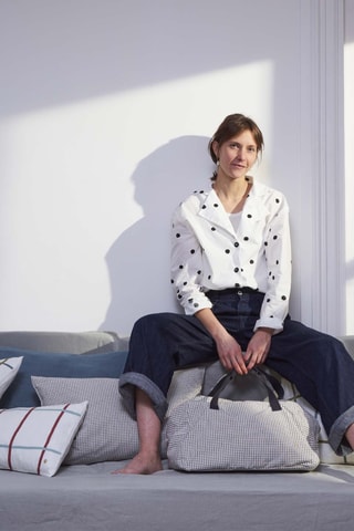 Sac de voyage en coton biologique Gustave - Blanc - 42 cm