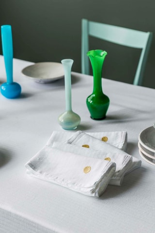 Nappe rectangulaire en lin Marcel - Blanc -