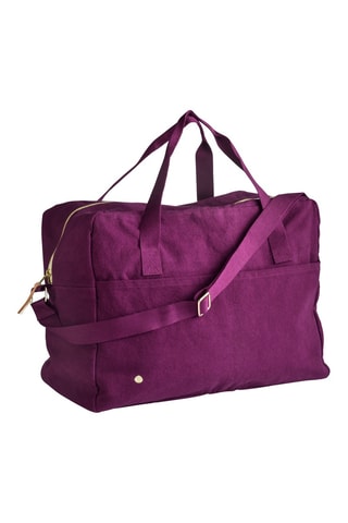 Sac de voyage en coton biologique Iona - Violet - 42 cm