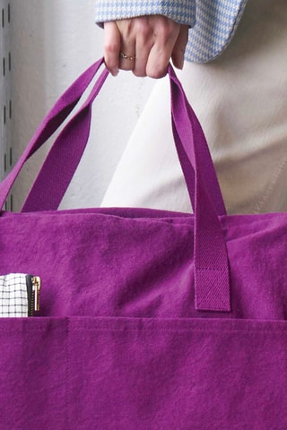Sac de voyage en coton biologique Iona - Violet - 42 cm