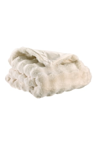 Plaid Berton - Ivoire - 130 x 160 cm